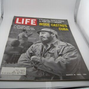Vintage 1963 March 15 Life Magazine Inside Castro's Cuba /Becoming a Nun Issue